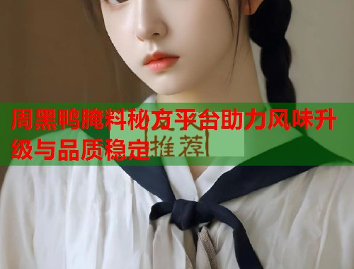 周黑鸭腌料秘方平台助力风味升级与品质稳定  第1张